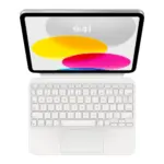 Magic Bluetooth Folio Keyboard for iPad (10th Gen) with Touchpad (Multi Touch Gestures, White)